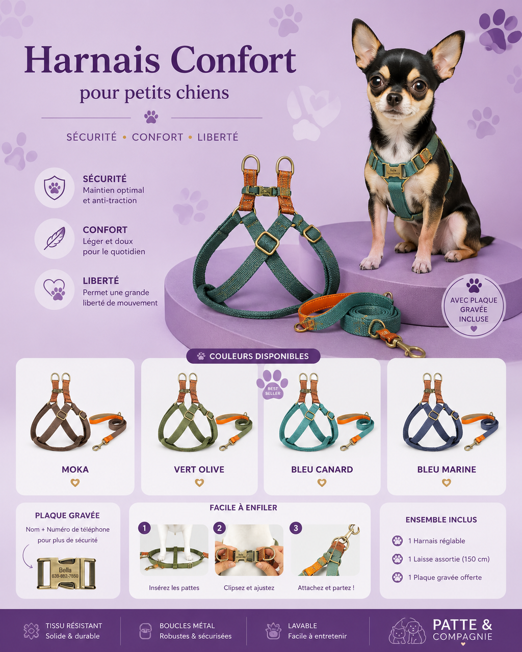 Harnais Confort Anti-Traction